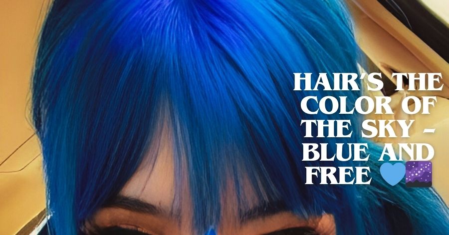 Blue Hair Captions for Instagram