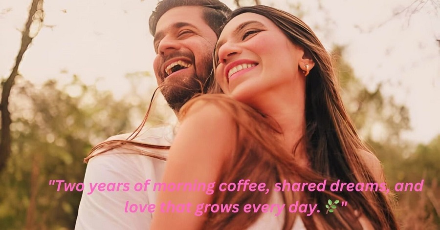 Two years of morning coffee, shared dreams, and love that grows every day. 