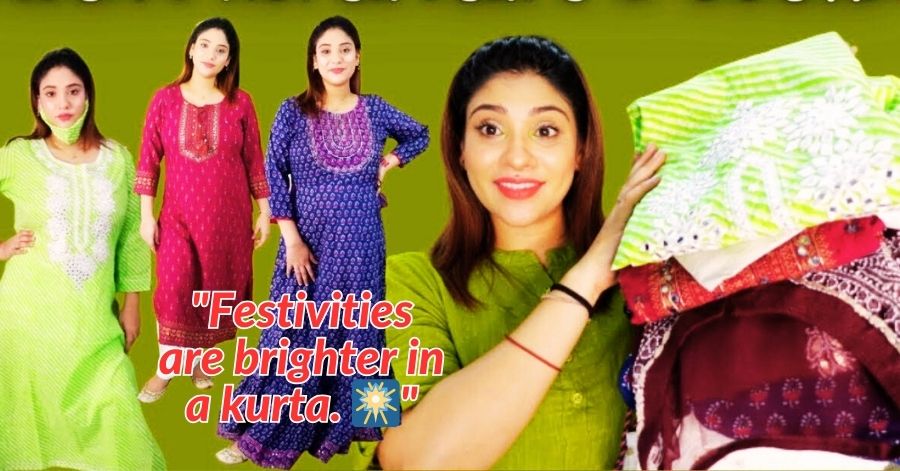 Festivities are brighter in a kurta. 