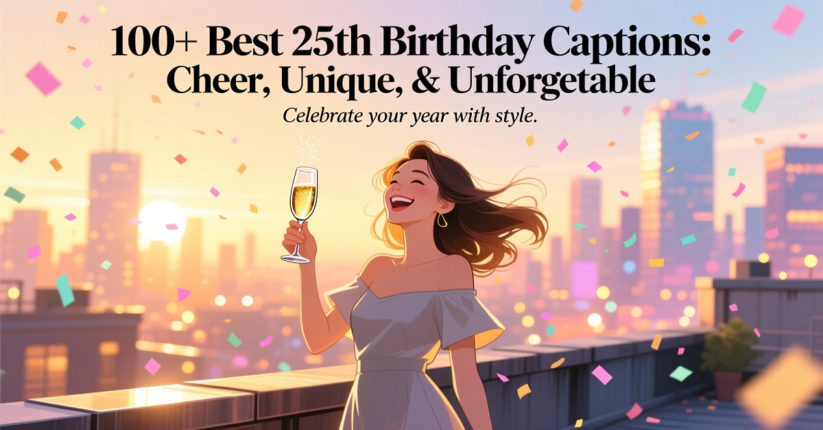 You are currently viewing 100+ Best 25th Birthday Captions: Cheer, Unique, etc.