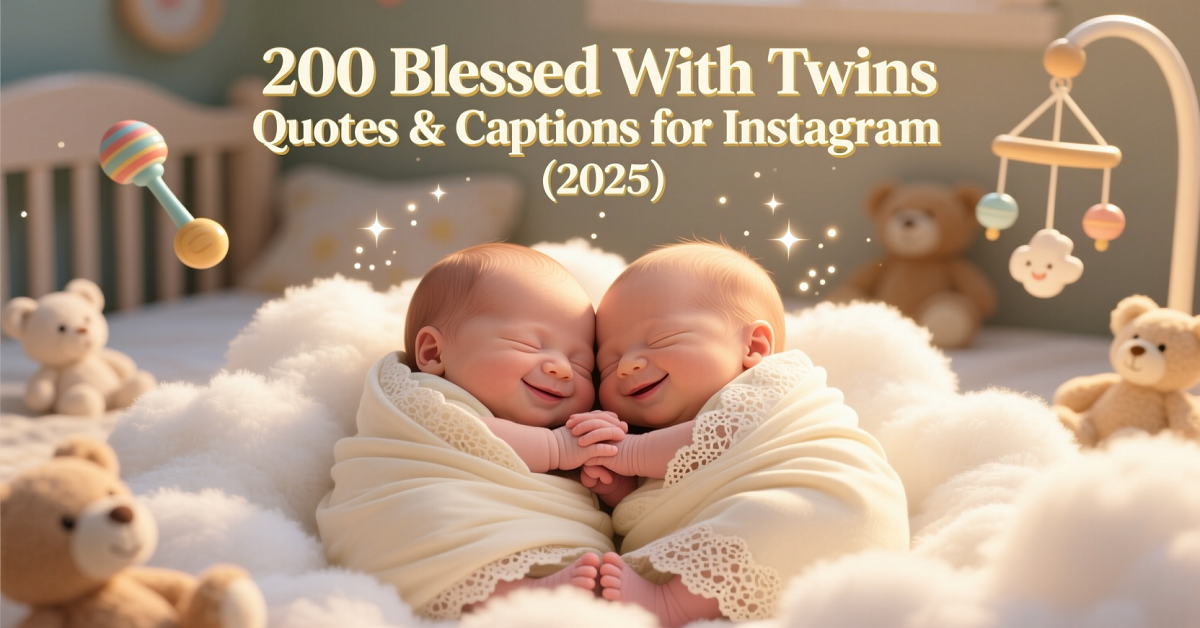 You are currently viewing 200 Blessed With Twins Quotes & Captions for Instagram (2025)